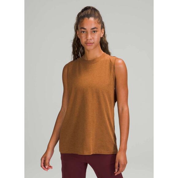 Lululemon All Yours Tank Heathered Copper Brown Earthy Casual Athletic Size 12 - Picture 1 of 7